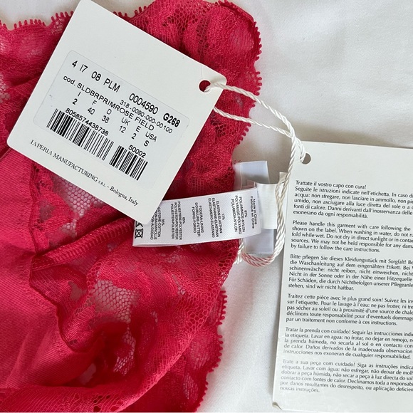 NWT La Perla primaries lace pink thong panty S - Picture 4 of 11
